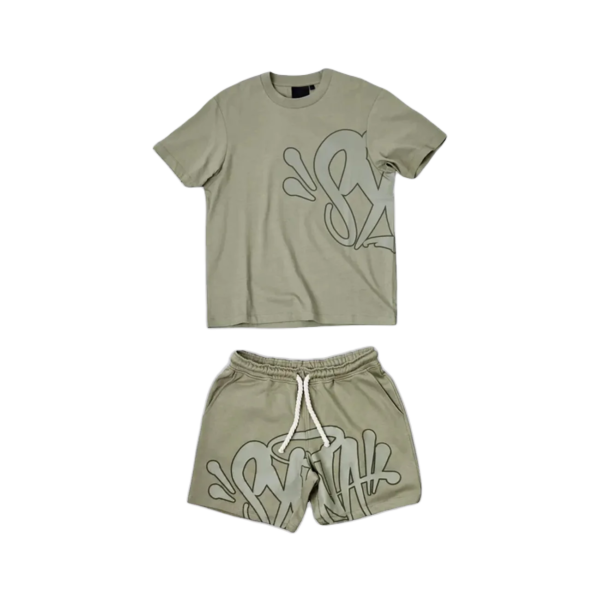 SYNA WORLD LOGO T-SHIRT – SHORT SET – SAGE KHAKI