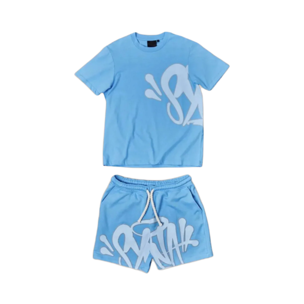 SYNA WORD LOGO T-SHIRT – SHORT SET – BLUE