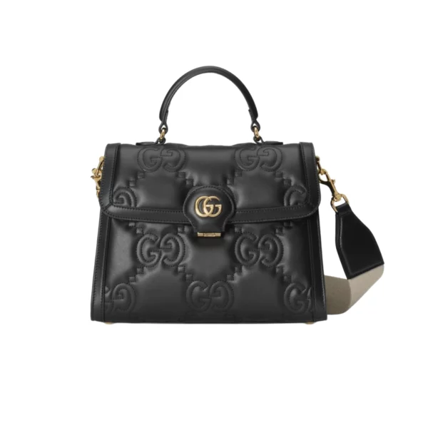 BORSA A MANO IN PELLE GG METELASSÉ IN PELLE MORBIDA NERA