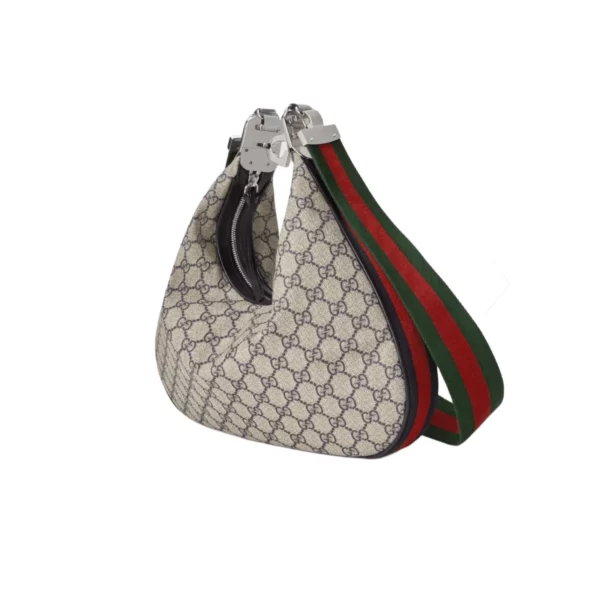 BORSA A SPALLA ATTACHE MEDIA BEIGE E BLU