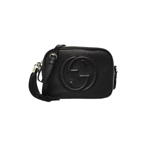 BORSA SOHO NERA IN PELLE MARTELLATA